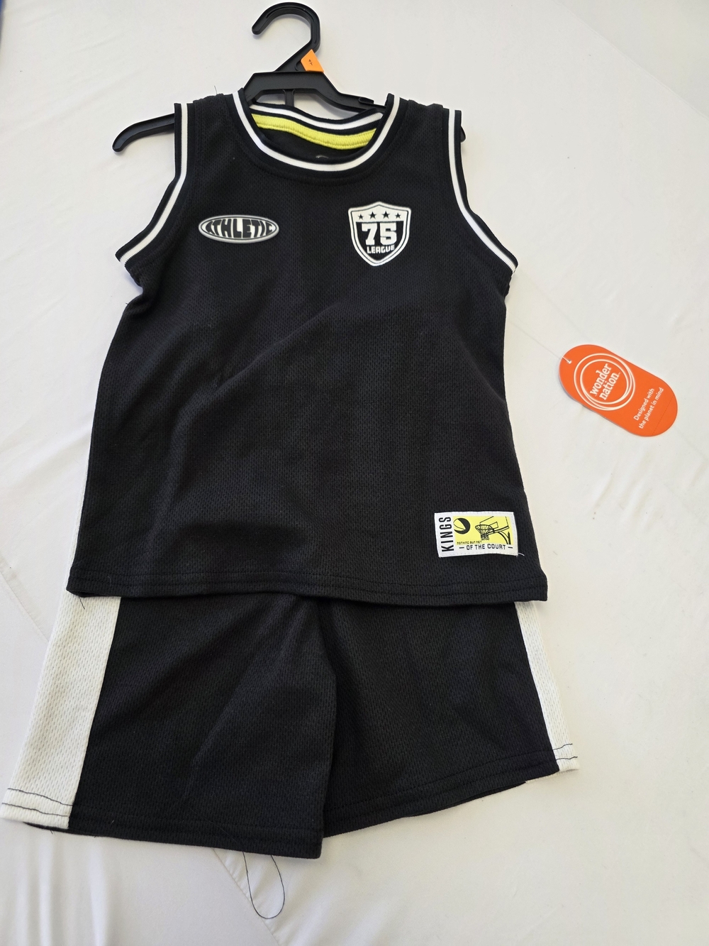 Wonder Nation Kids' Black Athletic Tank & Shorts Set 4T